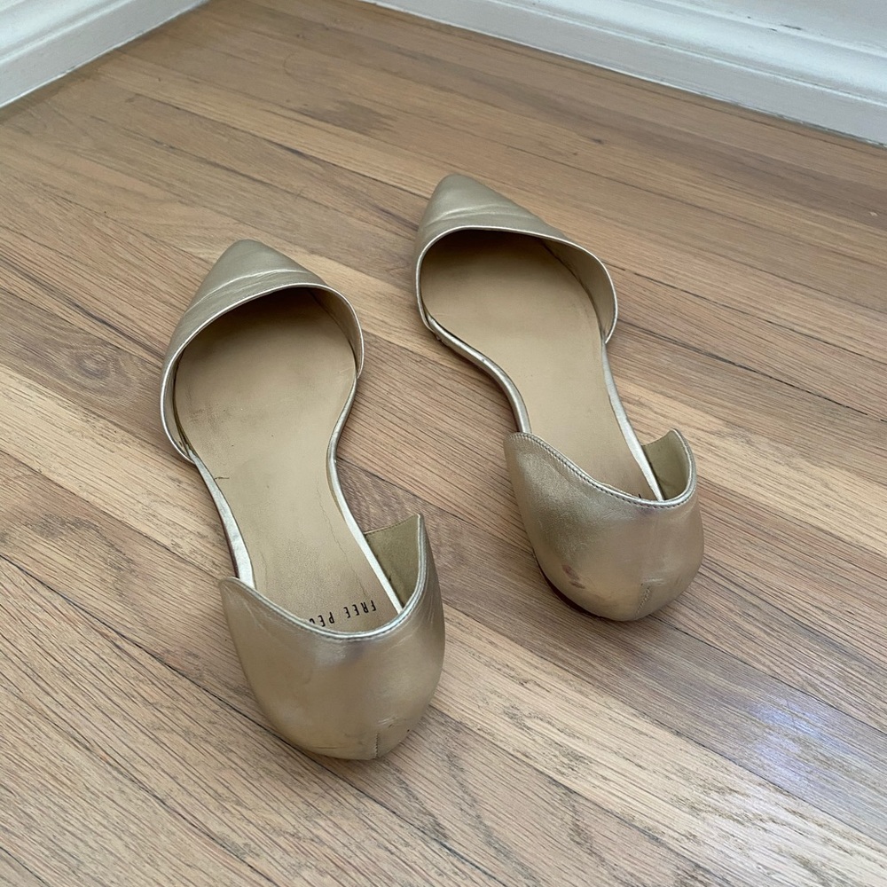 Gold Flat Slippers - image 5